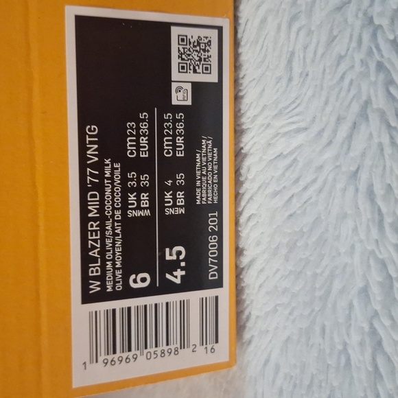 Nike Blazer Mid '77 Vintage - Olive, Size 6 Womens; 4.5 Mens - Picture 6 of 6